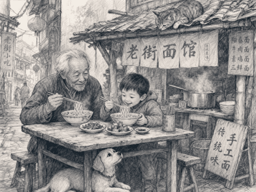 阿公與童年麵攤