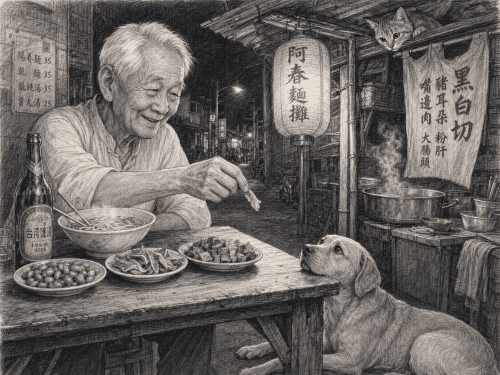 大黃狗與阿公小菜